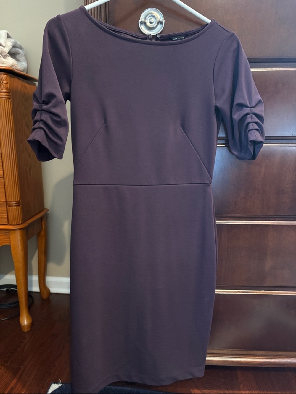 Ann Taylor Plum Midi Sheath Dress
